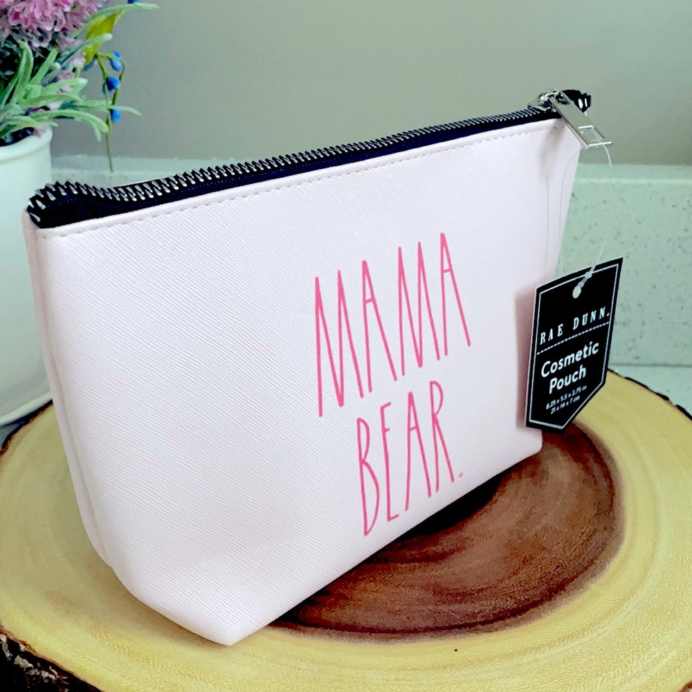❗️RAE DUNN MAMA BEAR PINK MAKEUP COSMETIC ZIP POUCH - Picture 4 of 8